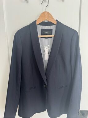 J. Crew Dark Navy Shawl-Collar Blazer